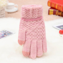 Hot Fashion Factory Großhandel Günstige Warme Gestrickte Benutzerdefinierte Nette Lustige Winter Frauen Gestrickte Wolle Handschuhe